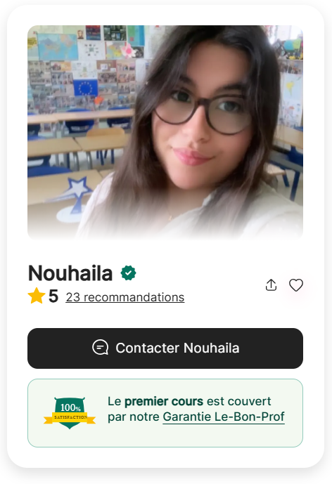 Nouhaila Professeur d'anglais à Charleroi sur Apprentus