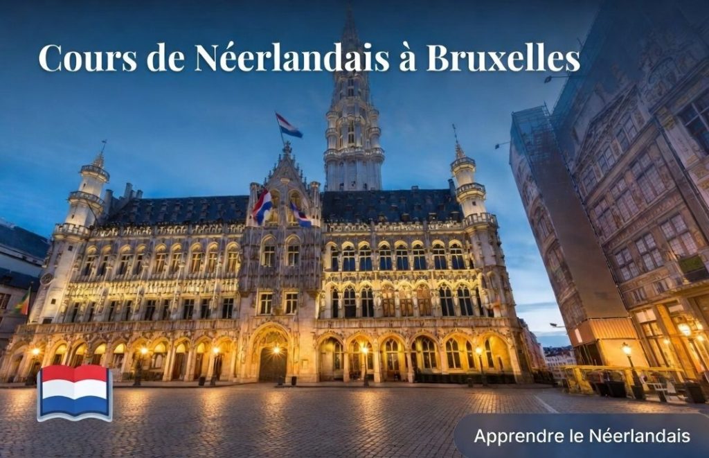 Cours de néerlandais à Bruxelles avec vue sur la Grand-Place. Apprendre le néerlandais avec un professeur particulier